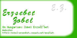 erzsebet zobel business card